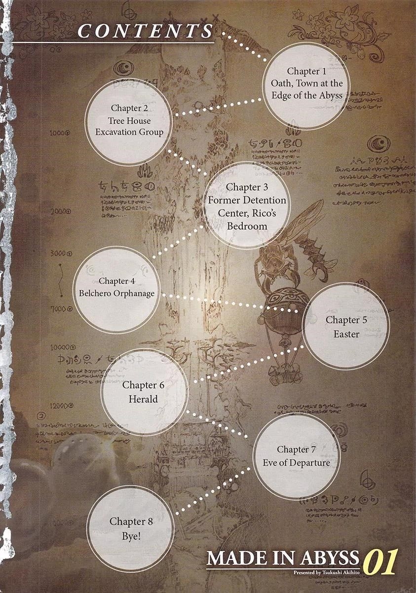 Made in Abyss Manga Chapter 1 page 4 - Orth: The City of the Great Pit