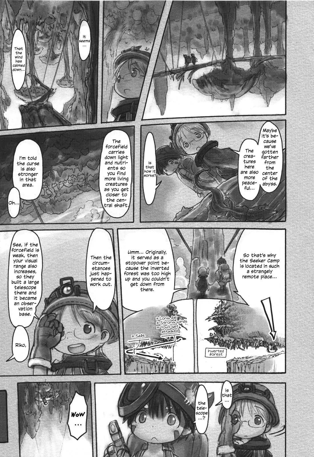 Made in Abyss Manga Chapter 12 page 14 - Lowest Area of the Depths' Second Layer: The Inverted Forest