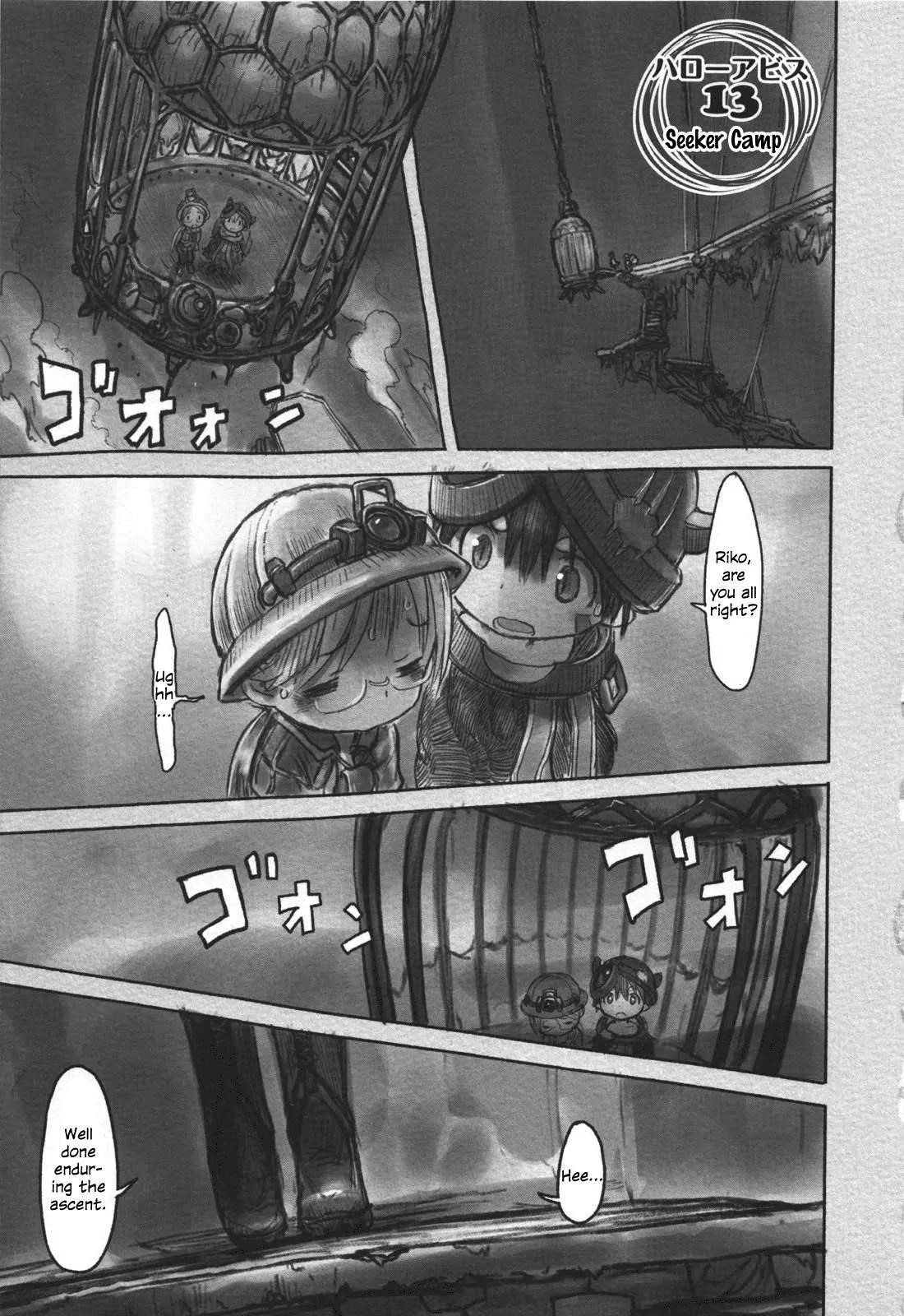 Made in Abyss Manga Chapter 13 page 1 - Seeker Camp