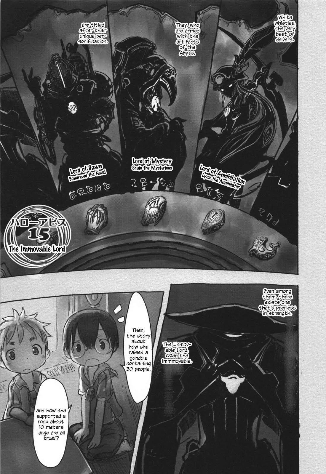 Made in Abyss Manga Chapter 15 page 1 - The Unmovable Sovereign