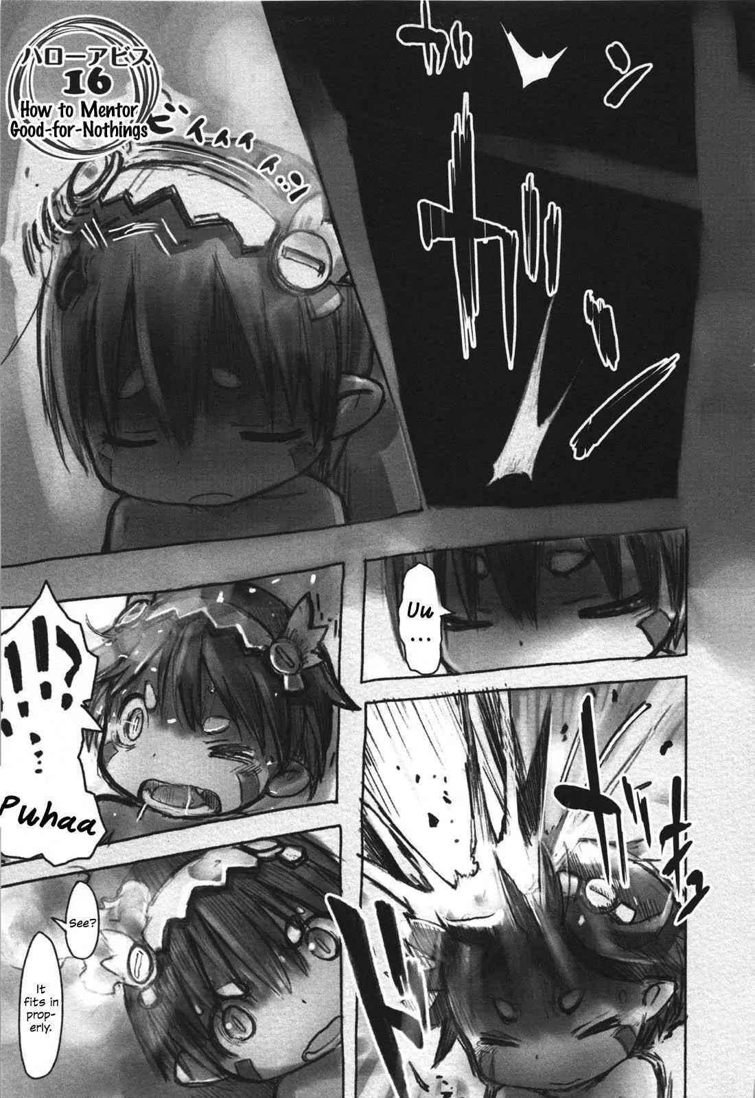 Made in Abyss Manga Chapter 16 page 1 - A Vile Mentoring Method
