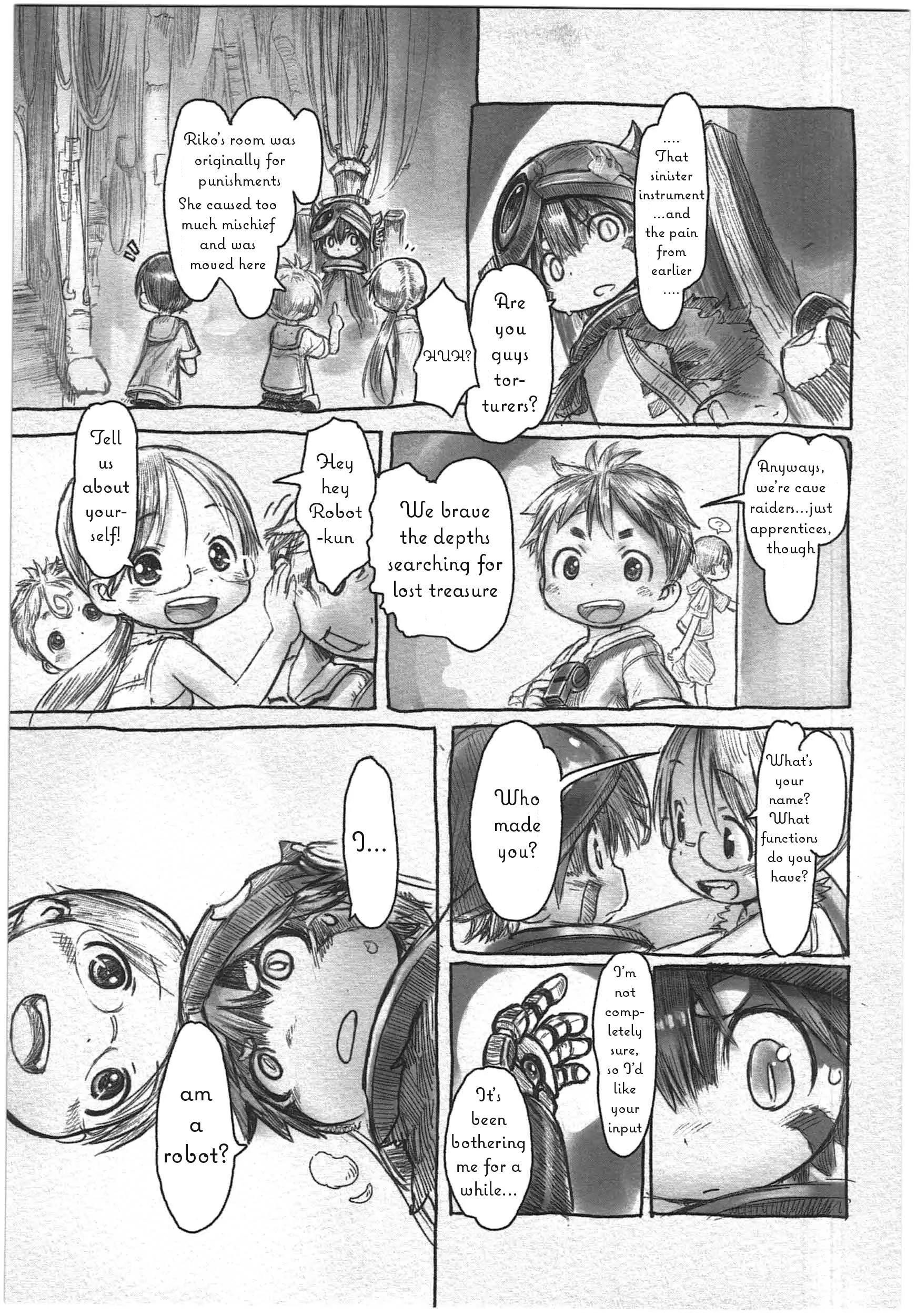 Made in Abyss Manga Chapter 3 page 5 - Riko's Room: Former Torture Chamber