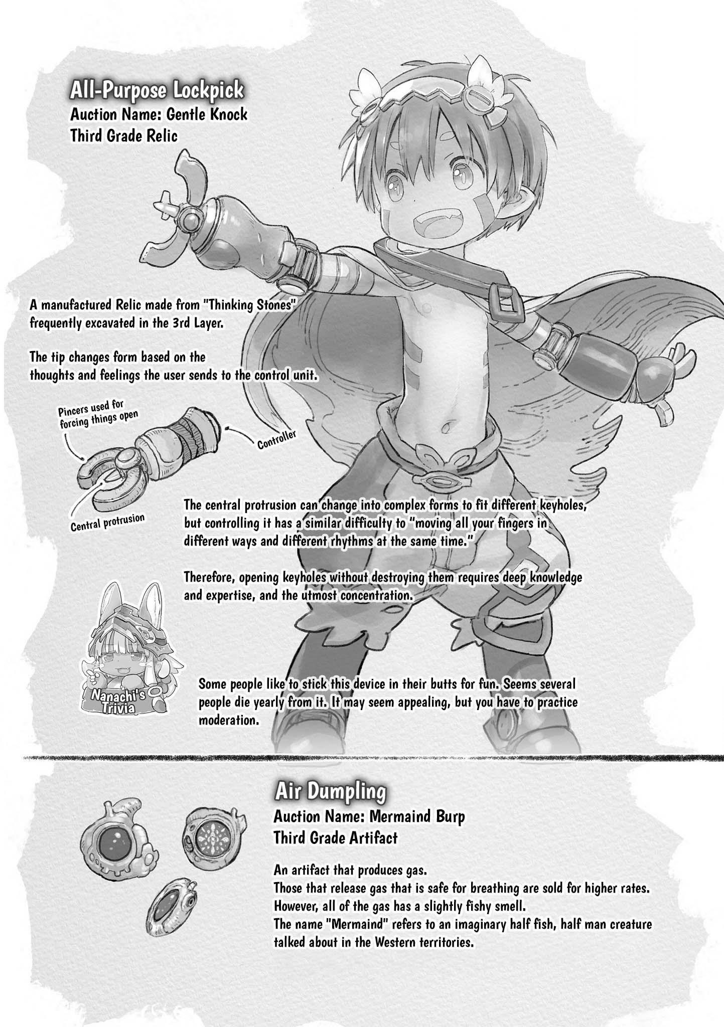 Made in Abyss Manga Chapter 63.5 page 8 - Volume 11 Extras