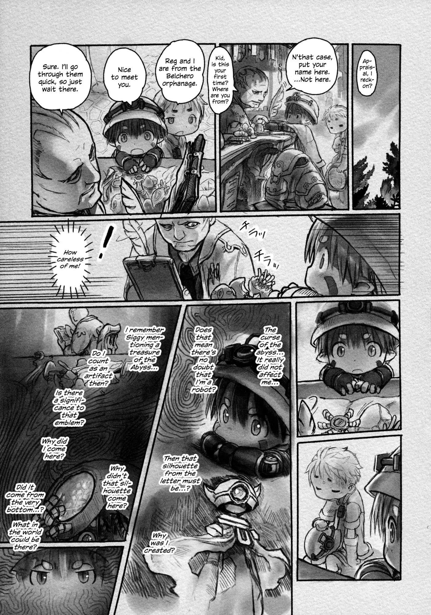 Made in Abyss Manga Chapter 7 page 3 - Eve of Departure